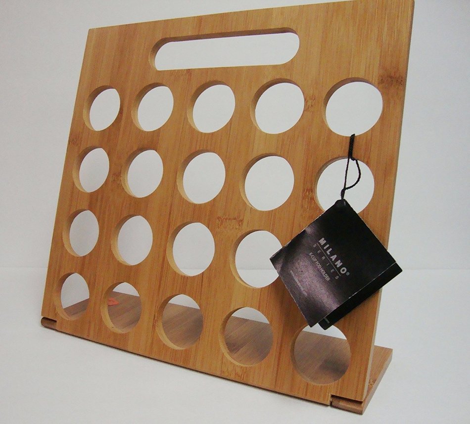 Milano Wooden 20 K Cup Holder Counter Rack