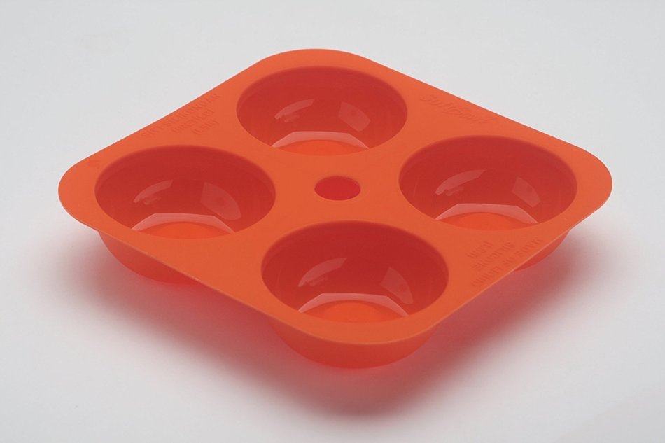 Silicone 4 Half-Sphere Round Mold - Premium Quality - Unique Food Grade, Durable, Attractive By Qvob N12