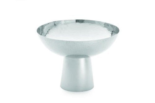 TableCraft Products RP1410 Bowl with Ped, Round, Stainless Steel, 14" x 10.25"