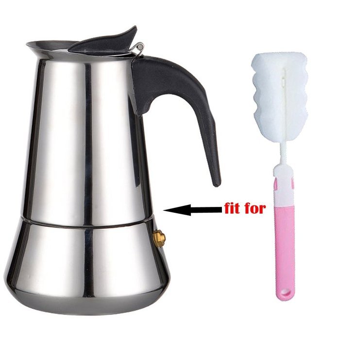 Generic 200 ML, 4 Cup Stainless Steel Moka Stovetop Espresso Maker Latte Percolator Stove Top Coffee Maker Pot... N3