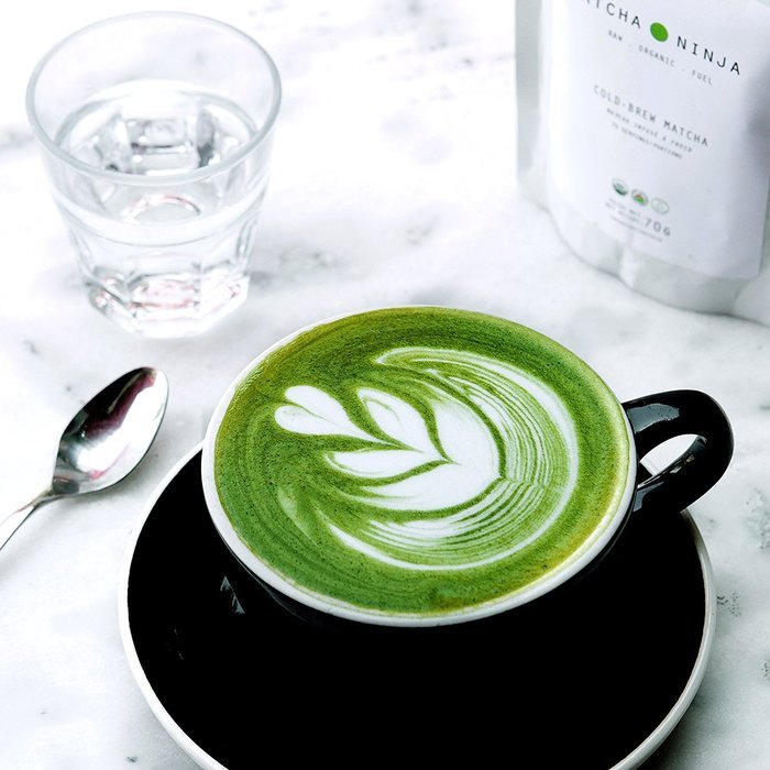 Matcha Ninja 100% Raw Organic Matcha Green Tea. 70 Servings. Cold Water Soluble. Ceremonial Grade. Non-Bitter... N4