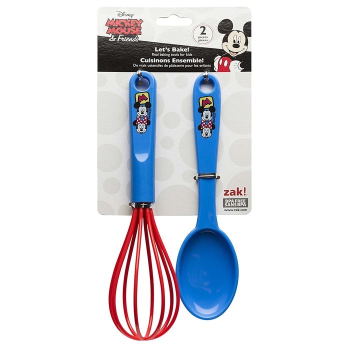 Zak Designs Mickey Mouse 15 Piece Baking Set For Kids, Decorated N5