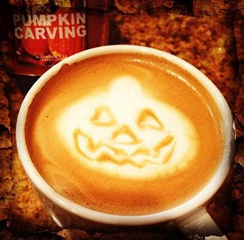 8Pcs Halloween Cappuccino Latte Art Coffee Stencils Duster Cake Icing Spray by Micro Shops N3