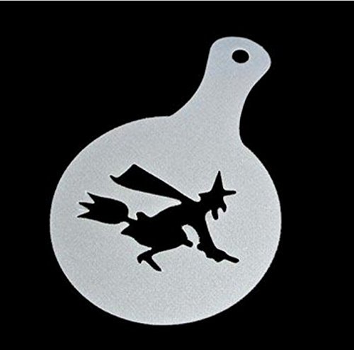 8Pcs Halloween Cappuccino Latte Art Coffee Stencils Duster Cake Icing Spray by Micro Shops N4