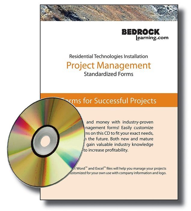 Bedrock Learning BL-cd-PMForms Residential Technologies Installation Project Management Forms on CD