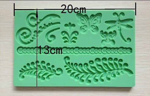 HSE Fondant tool Animal leaf shape baking mold silicone embossing lace mold N2