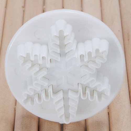 3 Snowflake Fondant Cake Bread Decorating Sugarcraft Mold Cookie Plunger Cutters Mould DIY Tools N8