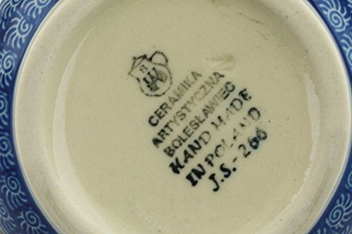 Polish Pottery Bowl with Handles 6-inch Maraschino N5