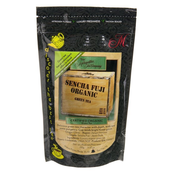 Metropolitan Tea Discovery Loose Tea Pack, Organic Sencha Fuji Organic, 100gm N2