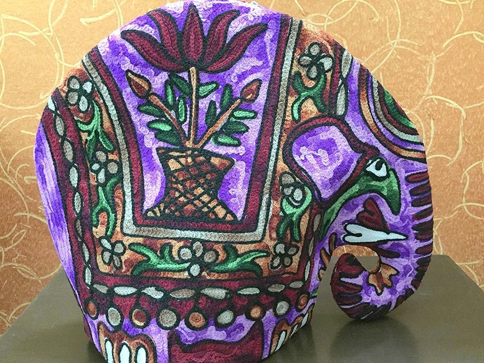 Elephant Quilted Tea Cozy/Embroidered French press cosy/Teapot/cafeti&egrave;re/coffee plunger/kettle/percolator/server... N6