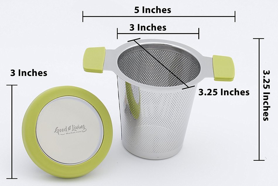 Tea Infuser with 304 Stainless Steel Extra Fine Mesh &ndash; Brew, Strain, & Steep in Cup &ndash; Perfect for Single Cup Teavana... N4