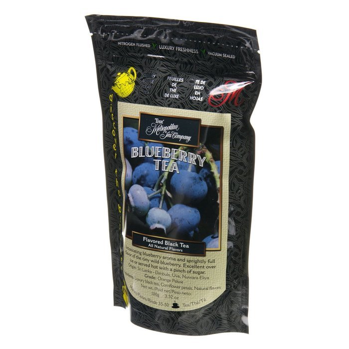 Metropolitan Tea Discovery Loose Tea Pack, Blueberry Flavored Black, 100gm N4