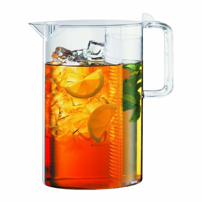 Bodum 10619-10, Ceylon Ice Tea Jug with Filter, 3.0 l, 101 oz., Clear N8