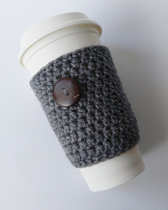 Handmade Cup Cozy Grey N2