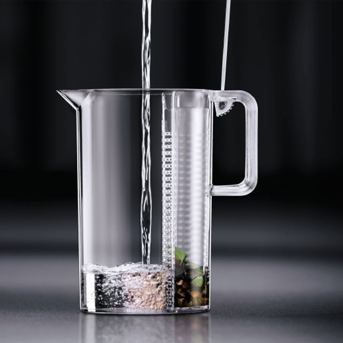 Bodum 10619-10, Ceylon Ice Tea Jug with Filter, 3.0 l, 101 oz., Clear N10