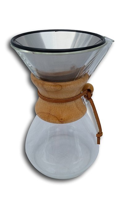 Coffee Filter for Hario V60, Chemex, Osaka carafes and other pour over coffee makers. Stainless Steel Reuseable... N6