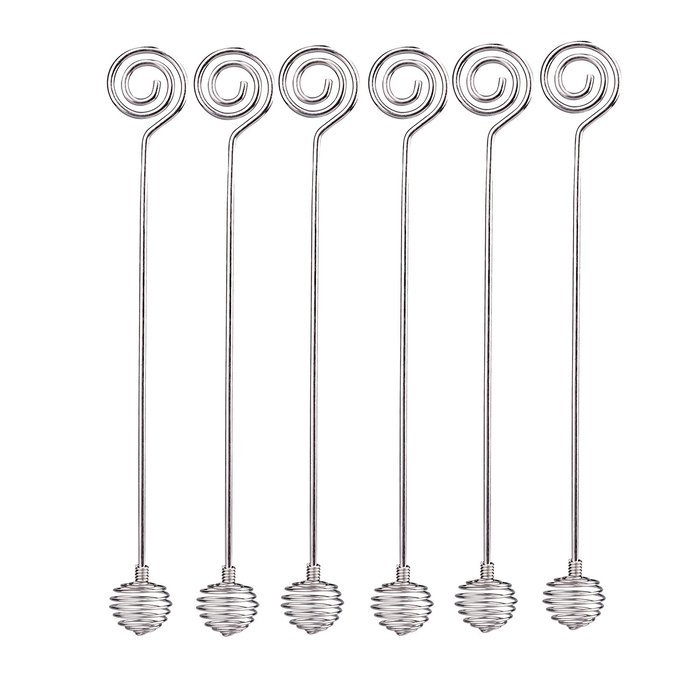 IMEEA 6-Piece 7.8inch SUS304 Stainless Steel Honey Stirrers Honey Dipper Stick for Honey Jar Pot Dispense N7