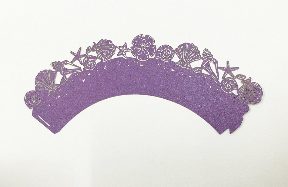 HUAL Cupcake Wrappers 50 Filigree Artistic Bake Cake Paper Cups Shell Lace Laser Cut Liner Baking Cup Muffin Case... N3