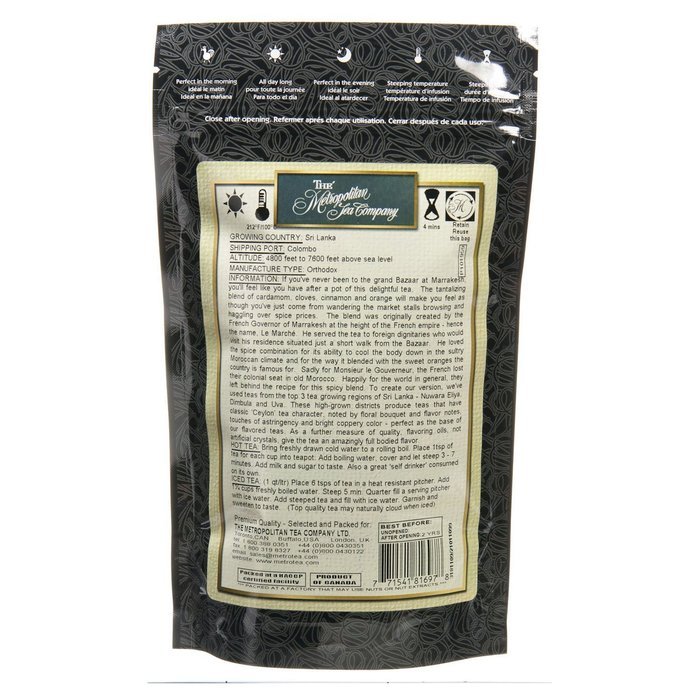 Metropolitan Tea Discovery Loose Tea Pack, Le Marche Spice Flavored Black, 100gm N3