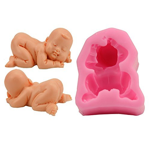 WYD Handmade Soap Mold DIYSleeping Baby Mold Chocolate Cake Mold Silicone Mold Baking Mold