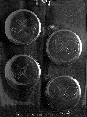 HOCKEY PUCK Sports Candy Mold Chocolate