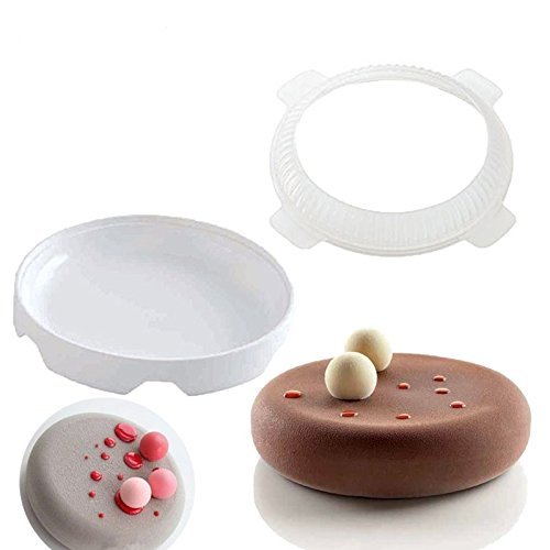 Big Disc Design Silicone Mousse Cake Mould Cake Mold Silicone Flexible For Dessert Custard Pudding Brownie Breads...