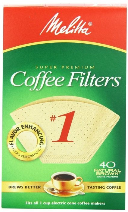 (Pack of 12) Melitta No. 1 Cone Coffee Filters Natural Brown 40-Count Filters N2