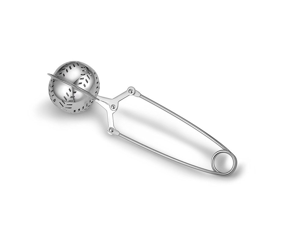 Loose Leaf Tea Infuser By GLOUE - 304 Stainless Steel Tea Ball Strainer - Non-Mesh Tea Strainer - Tea interval... N6