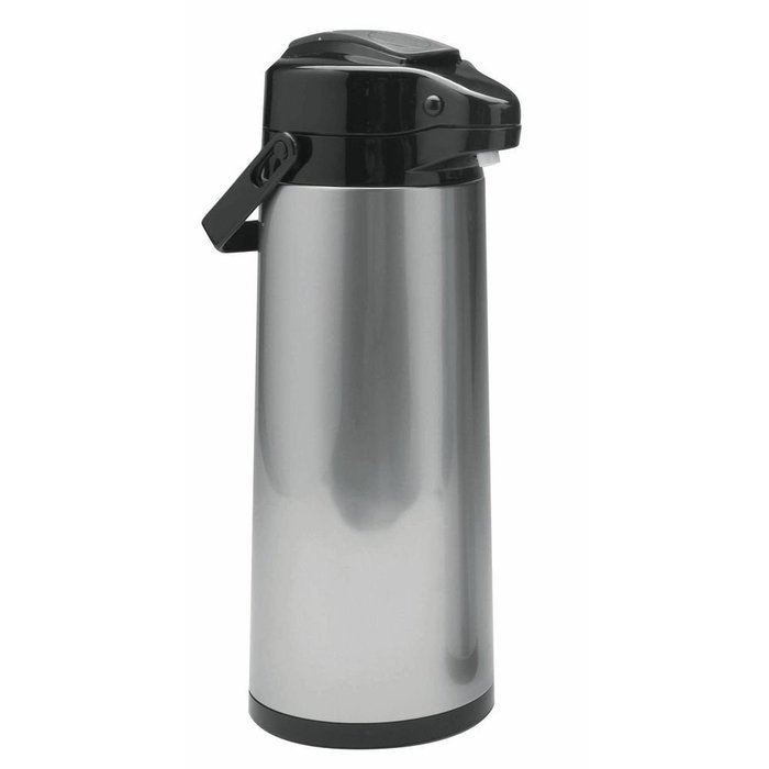 HUBERT&reg; Stainless Steel 2.4 Liter Glass Lined Airpot Coffee Server