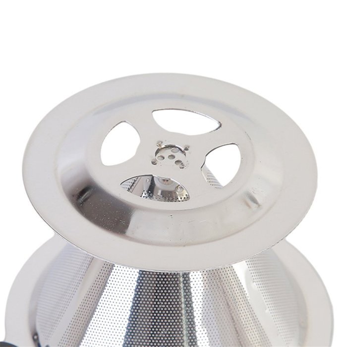 Tobete Stainless Steel Coffee Filter Reusable Pour Over Coffee Dripper Single Cup Make Tool N4