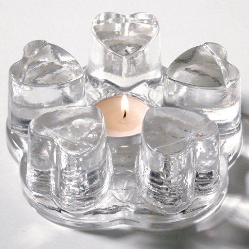 Unique Glass Heart Teapot Warmer