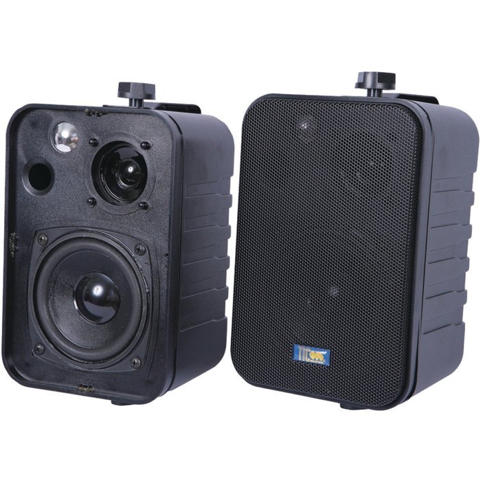 TIC CORPORATION ASP25-B 3-Way Indoor/Outdoor 50-Watt Speakers (Black) N2