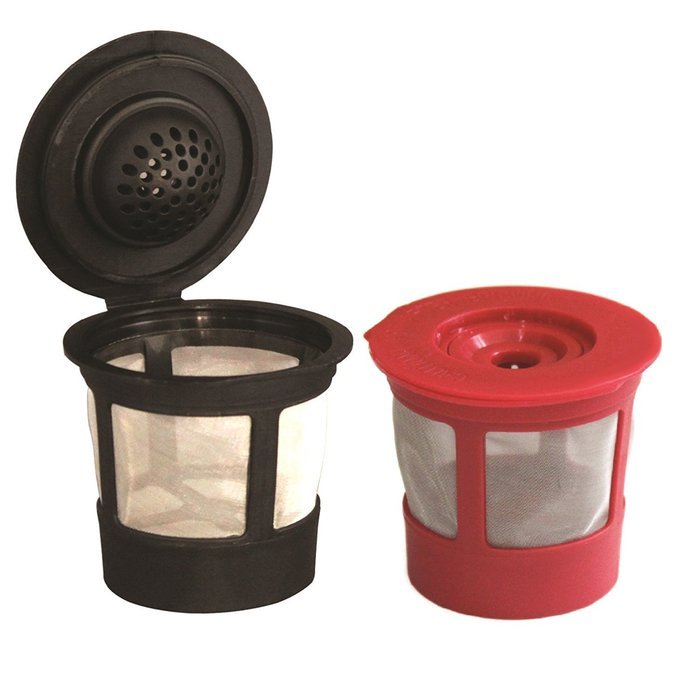 Mega Cocina Refillable K-cup Pods, Red/Black N2