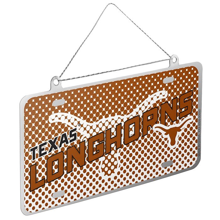 NCAA Texas Longhorns Metal License Plate Christmas Ornament Foam Ugly Sweater Bundle 2 Pack By Forever Collectibles N2