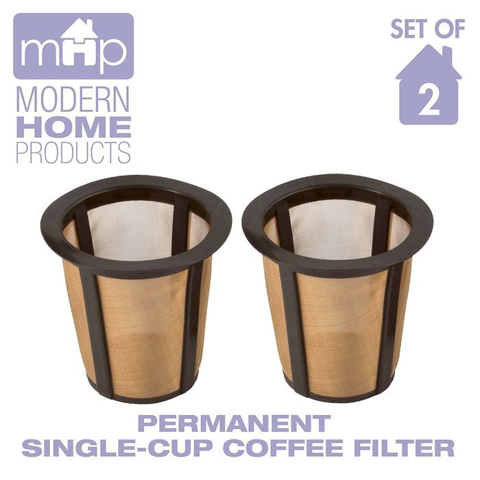 Permanent Universal Single-Cup Replacement Coffee Filter, Set of 2