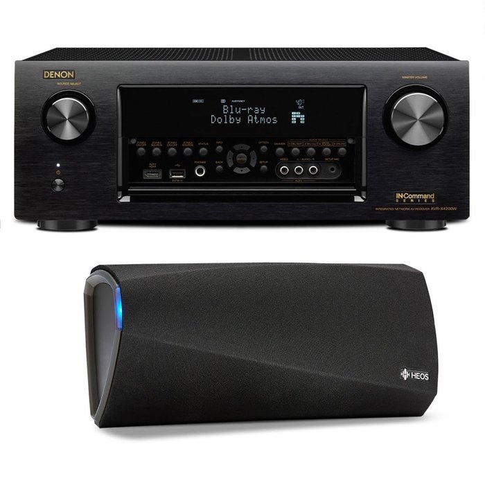 Denon AVR-X4300H 9.2 Channel Full 4K Ultra HD AV Receiver with HEOS 3 Dual-Driver Wireless Speaker System - Series... N2