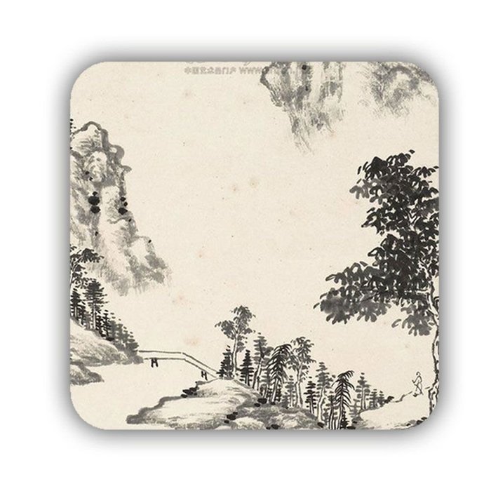 Generic Great Made By Mdf Design With Asian Chinese Painting 2 Cup Coaster N9