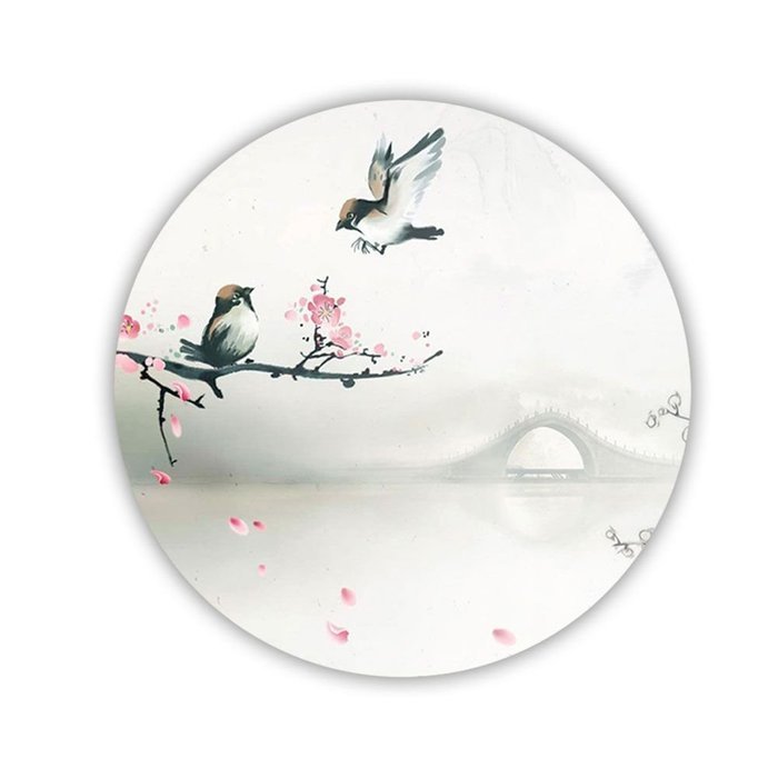 Generic Great Made By Mdf Design With Asian Chinese Painting 2 Cup Coaster N10