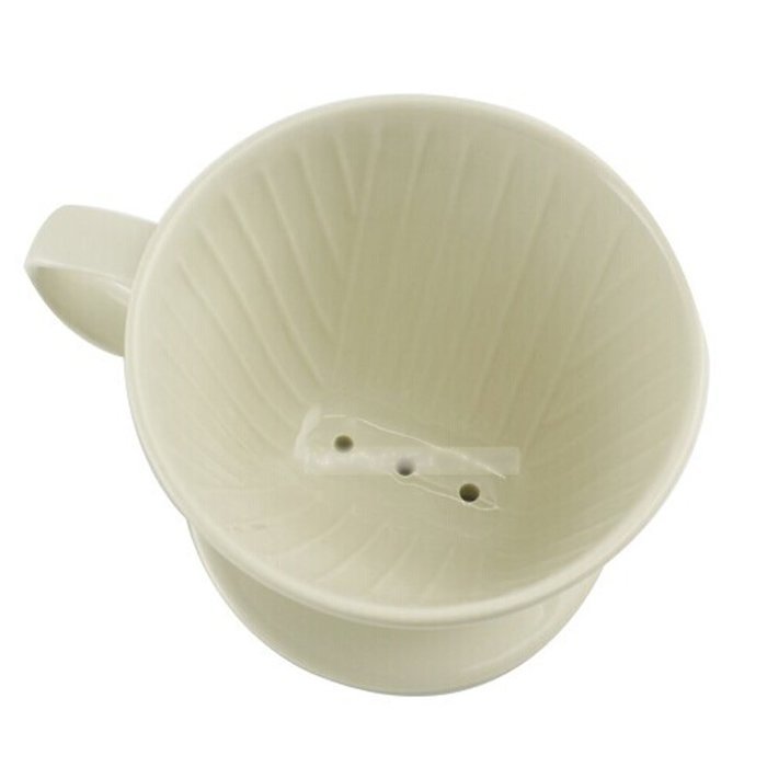 DOWONSOL Ceramic Porcelain milky white Coffee maker Dripper Sever Set Coffee Filter Cone N9