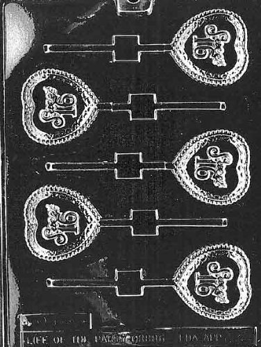 Sweet Sixteen Sucker Lollipop Chocolate Mold Candy Soap m32