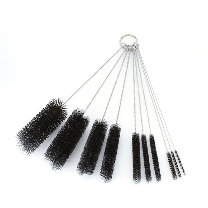 HOMEDECO 8 Inch Nylon Tube Brush Pipe Cleaning Brushes Variety Pack 10 Pcs/Set N2