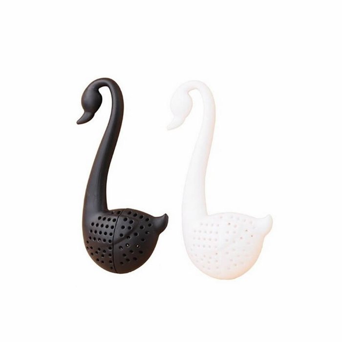 GOOTRADES Colander Swan Shaped Tea Herb Strainer Teaspoon Infuser Filter N3