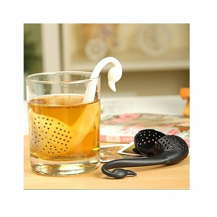 GOOTRADES Colander Swan Shaped Tea Herb Strainer Teaspoon Infuser Filter N4