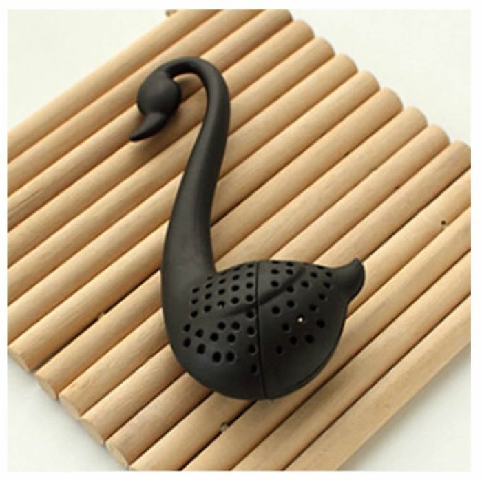 GOOTRADES Colander Swan Shaped Tea Herb Strainer Teaspoon Infuser Filter N5