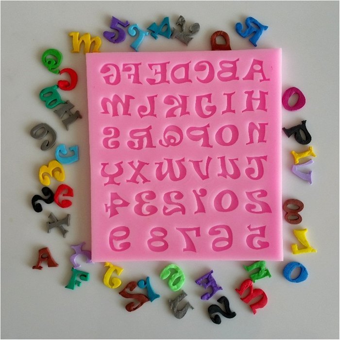 SHINA New Arrival Fondant Silicone Sugar Letters And Numbers Shaped Cake Craft Mold For Your Baby N3