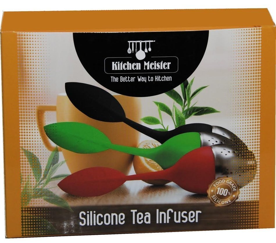 Set of 3 Silicone Loose Tea Infuser Ball- Durable Silicone & Stainless Steel Build- Easy to Use- Convenient Drip... N3