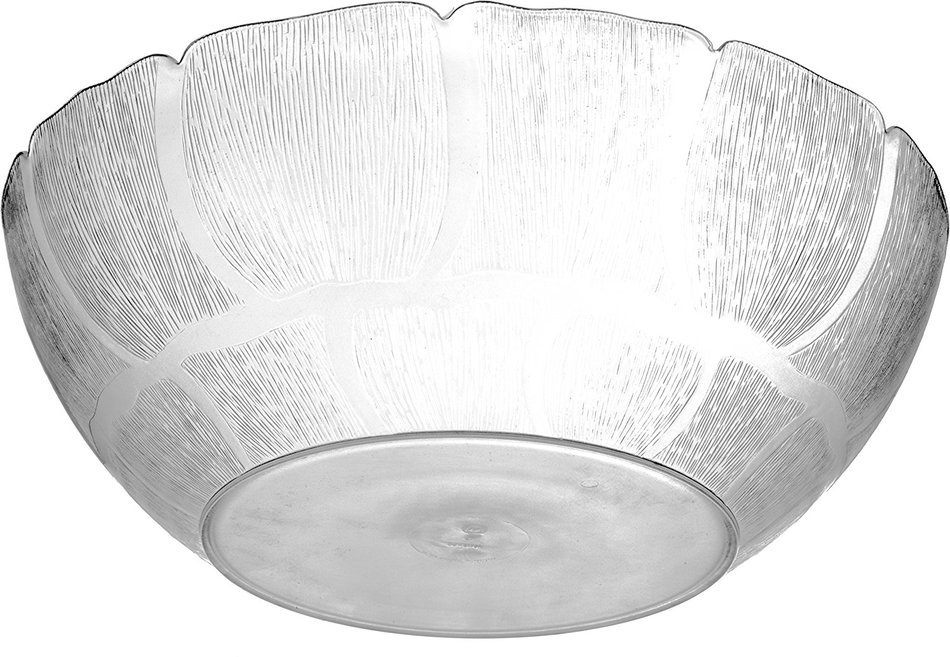 Carlisle 691907 Petal Mist Polycarbonate Bowl, 17.2 qt. Capacity, 18 x 6.25", Clear (Case of 4) N2