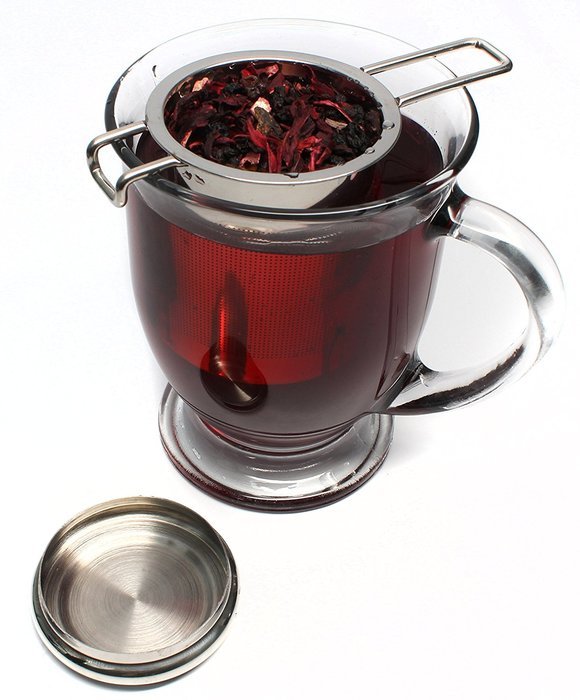 Stainless Steel Brew-In-Mug Single Serve Tea Infuser with Long Handle, Ideal Tea Strainer for Steeping Loose Leaf... N4