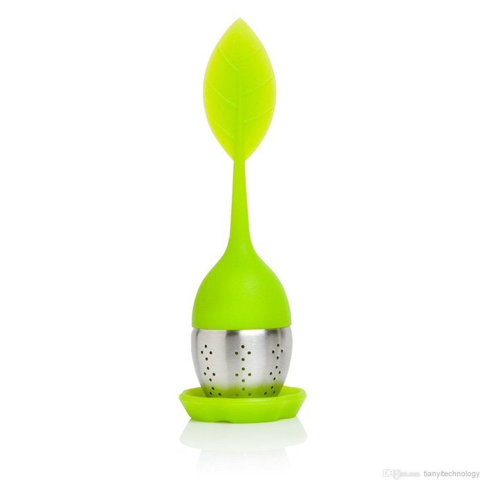 Loose Leaf Tea Infuser Strainers Filters. Silicone Micro Perforated Stainless Steel Ball Come with a Drip Tray... N2