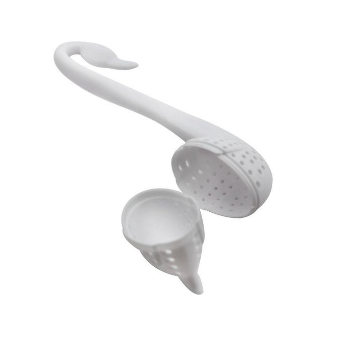 VANKER 1Pc White Leisure Time Tea Bag Infuser Herb Leaf Spice Diffuser Holder Strainer Filter N3